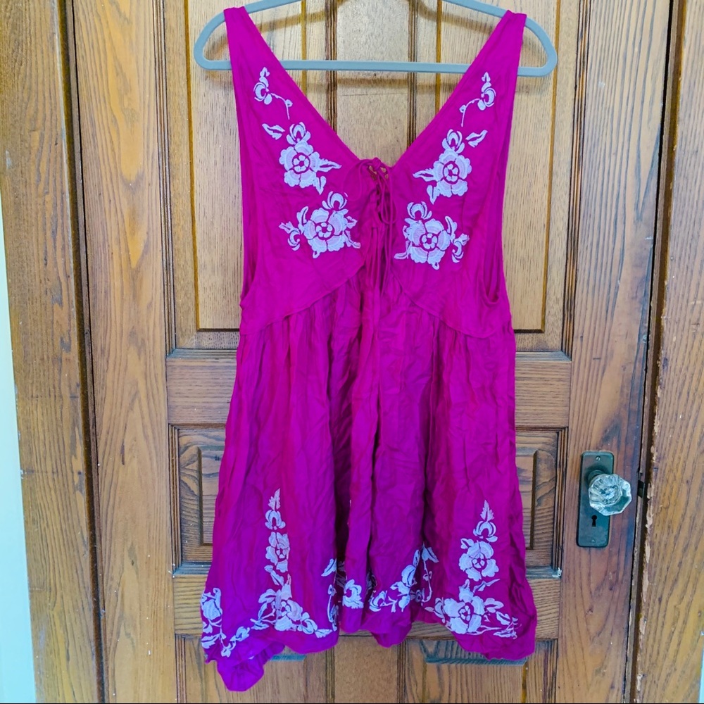 NWT Free People Embroidered Aida Slip